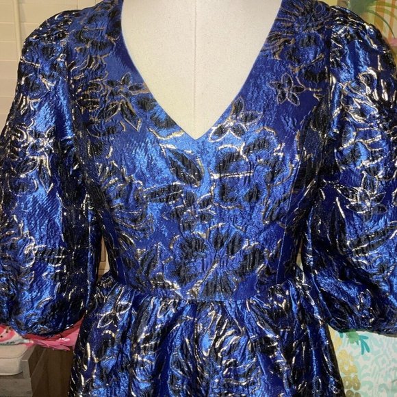 Lilly Pulitzer NWT Calyssa Party Dress Twilight Floral Brocade - Picture 6 of 12